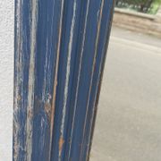 Old blue wooden mirror