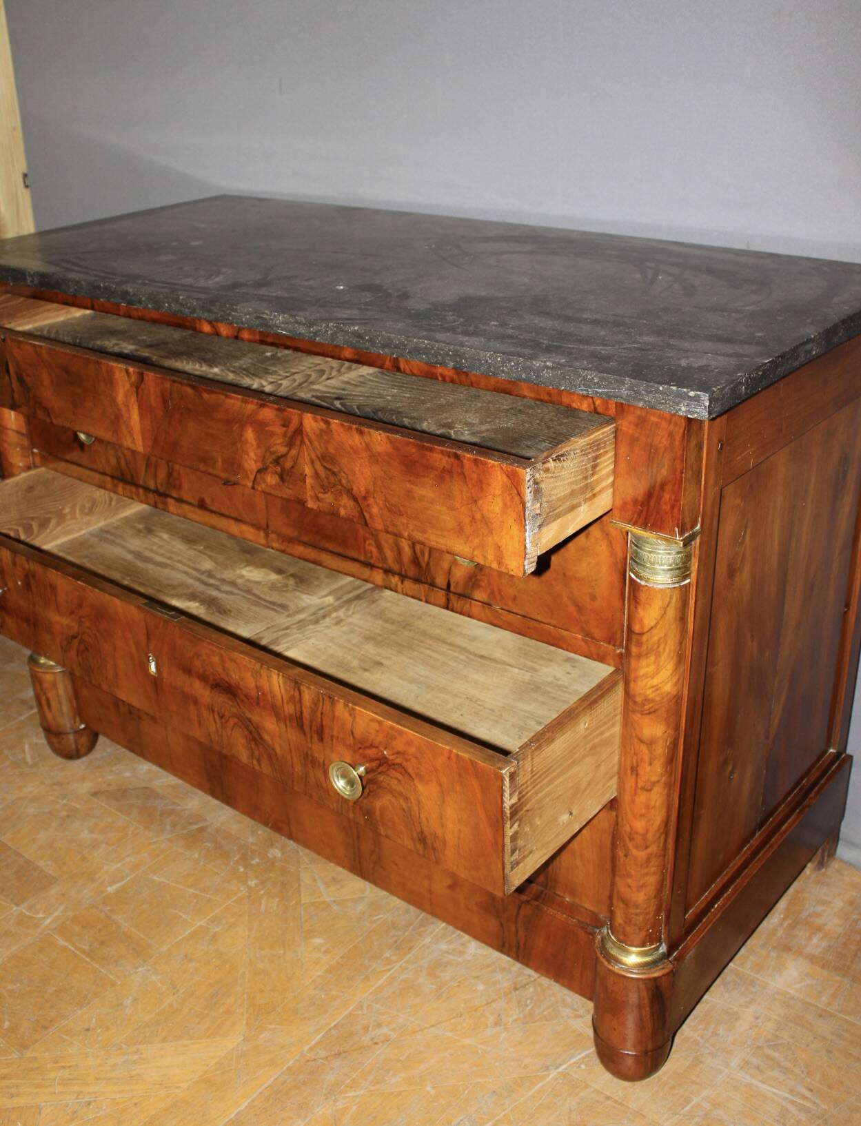Empire Commode with Half Column, 19th Century