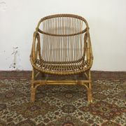 Rattan shell armchair