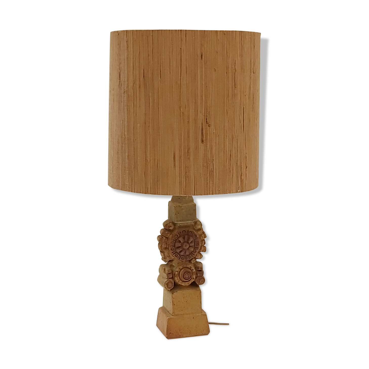 Bernard Rooke vintage sandstone brutalist lamp