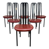 6 chairs by Giorgio Cattelan for Cidue Italy, postmodern, 1980s