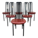 6 chairs by Giorgio Cattelan for Cidue Italy, postmodern, 1980s