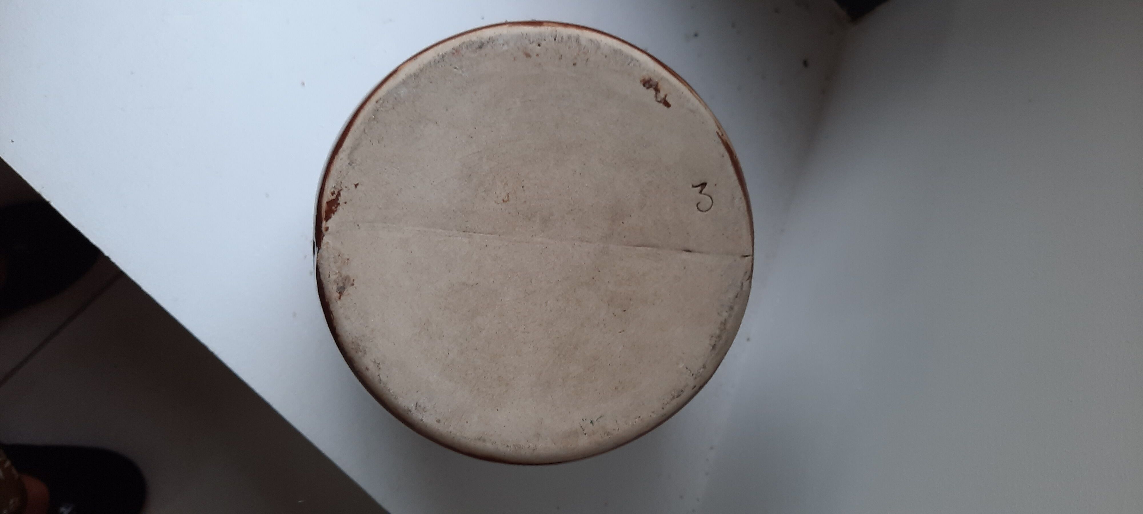 Chocolate glazed stoneware pot