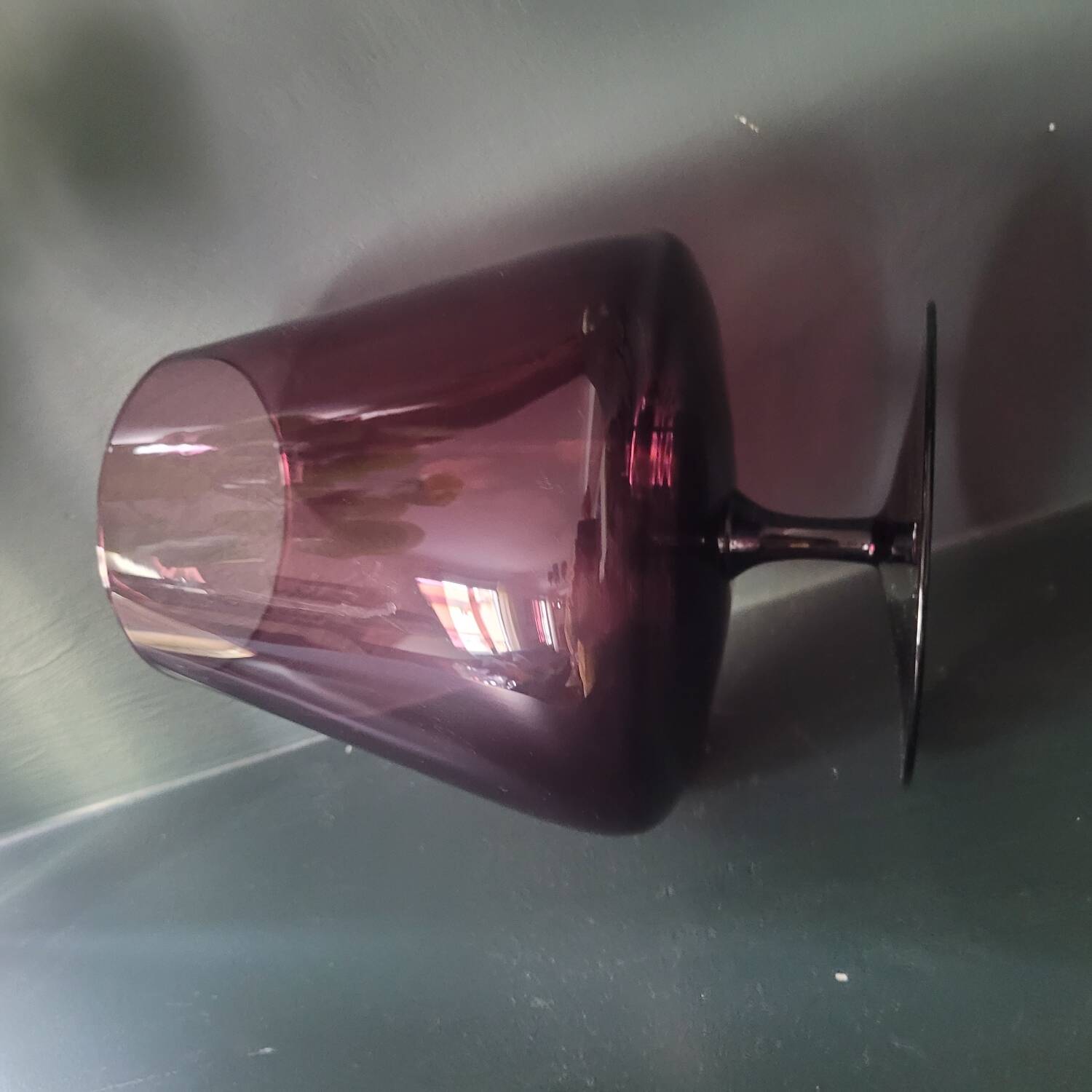 Vintage Ingrid Glashütte purple glass bowl – 70s modernist design