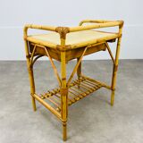 Vintage rattan bedside 60s