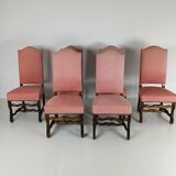Beech Os De Mouton tapestry chairs (set of 4)