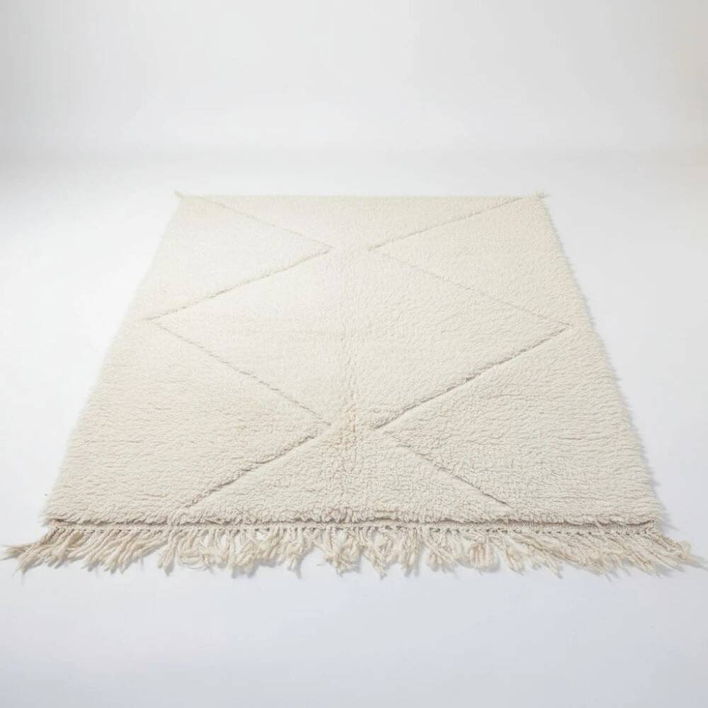 Small white Berber rug