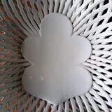 Large white twisted ceramic basket