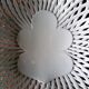 Large white twisted ceramic basket