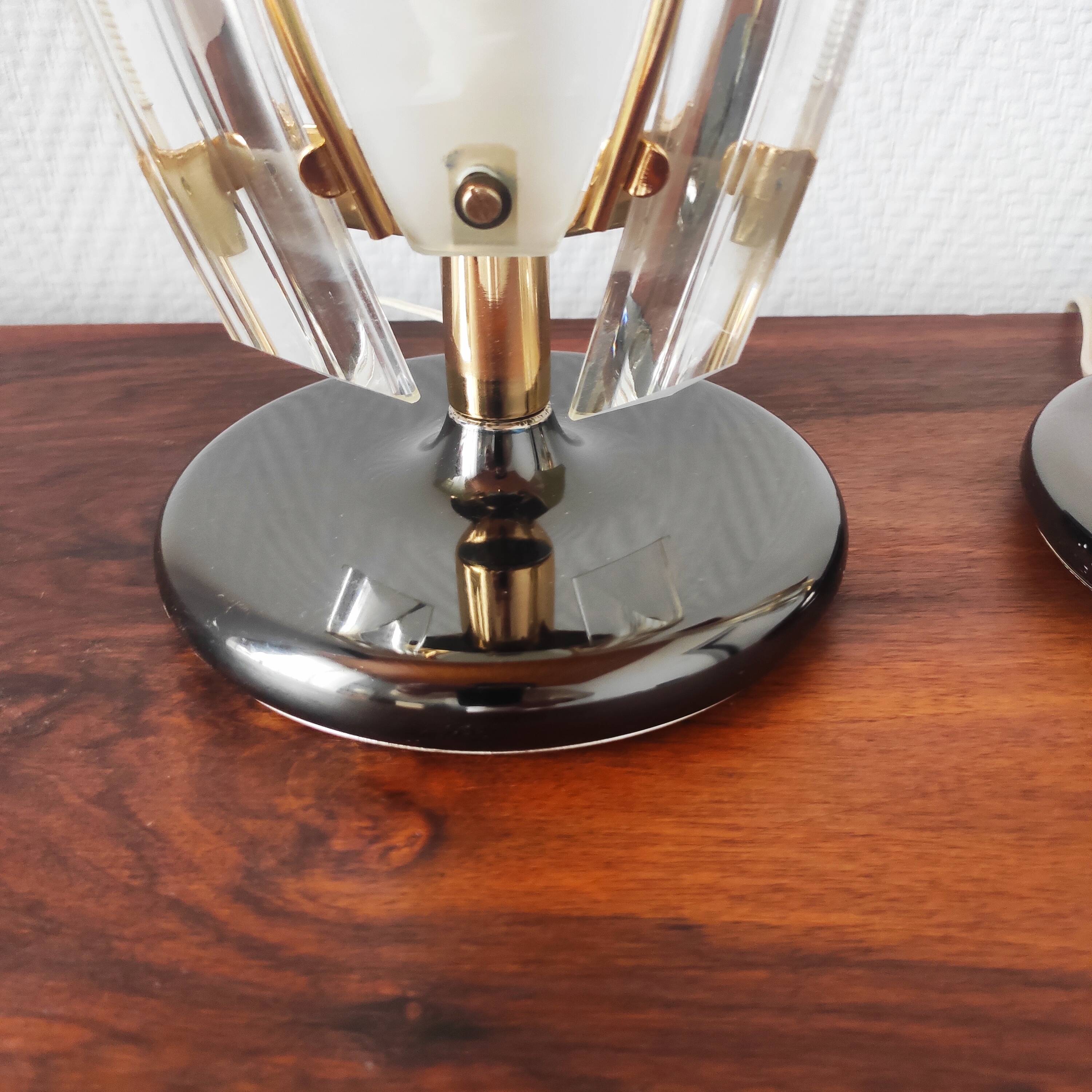 Paire de lampes en verre, 1970
