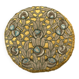 Large round Art Deco embroidered cushion