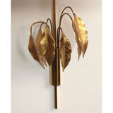 Pair of vintage sconces in gilded brass around 1970