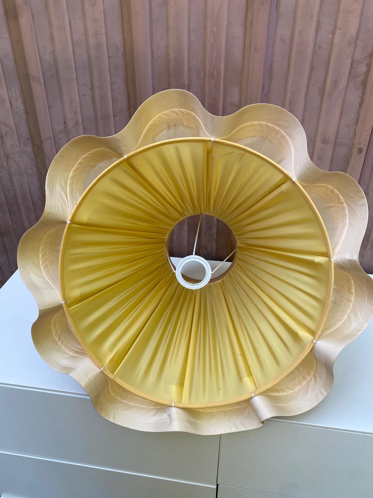Large vintage scalloped lampshade