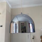 Large Mid-Century Space Age Bell Pendant in Chrome from Staff, 1970s