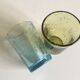 Pair bubble Biot glass shots