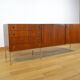 Mahogany Enfilade & Chrome Legs by Luigi Bartolini Vintage 1960