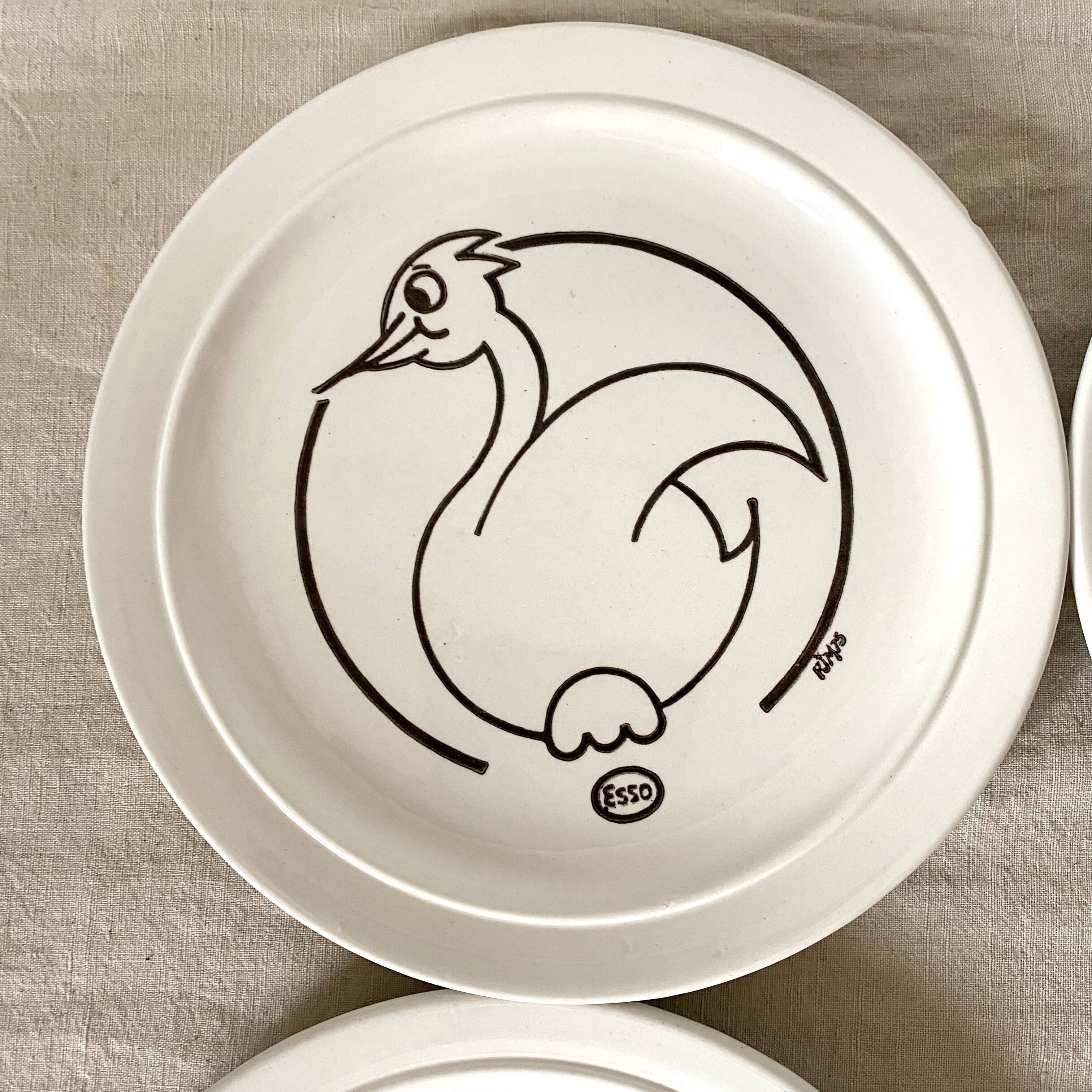 Esso Advertising Dessert Plates