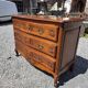 Curved commode in Louis XV style made of cherry wood.