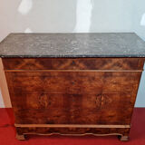 Louis Philippe period chest of drawers in walnut bramble stamped around 1830