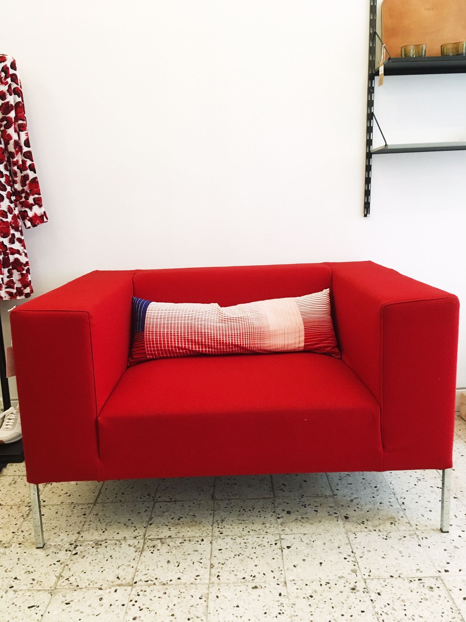 Red sofa Allen MDF Italia by Bruno FATTORINI 1998