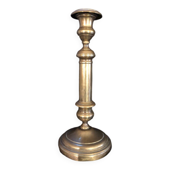 Bronze torch candle holder early 20th century