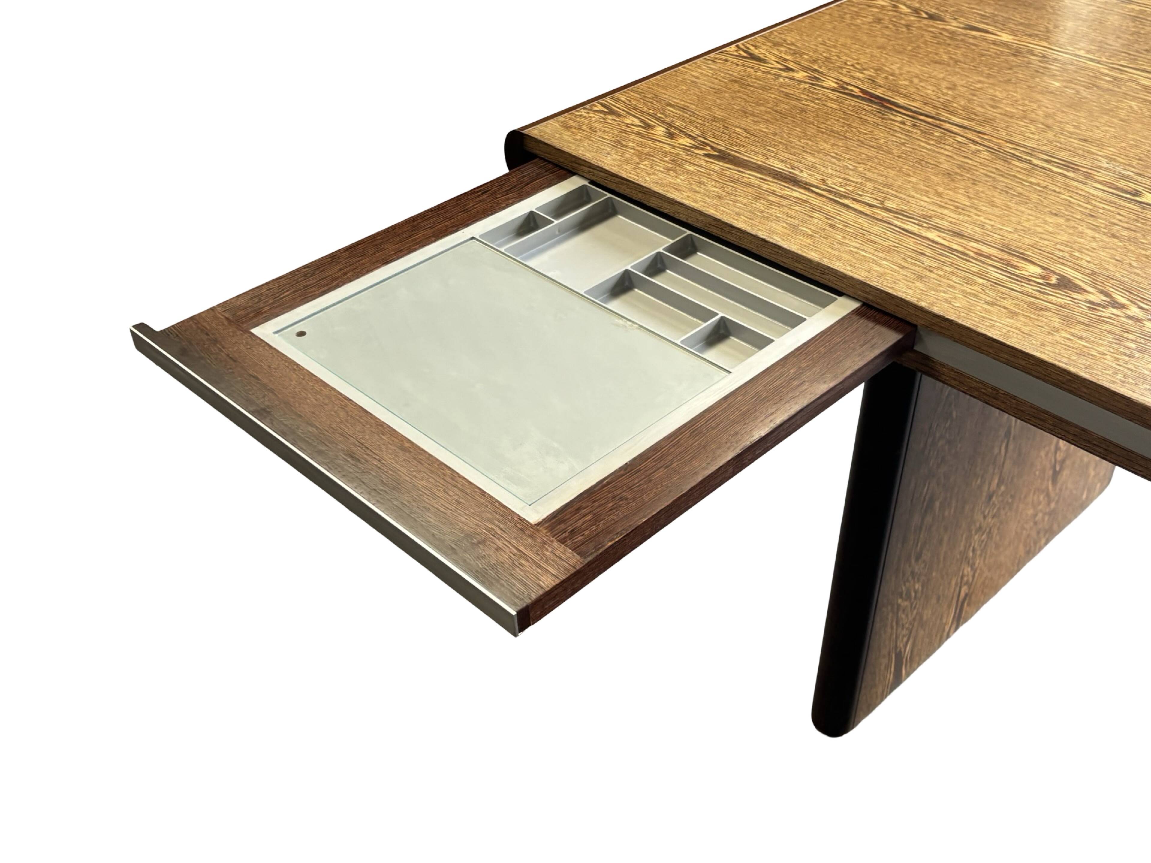 Vintage executive desk - large desk wenge 70s design