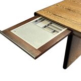 Vintage executive desk - large desk wenge 70s design