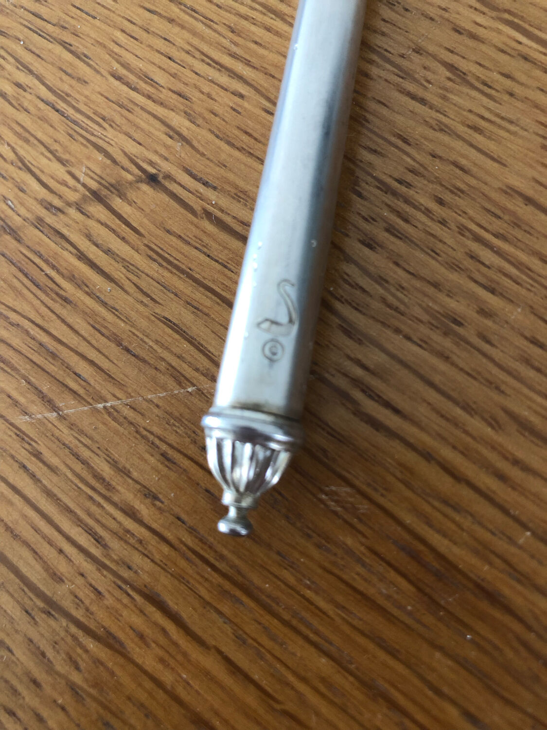 6 silver metal dessert forks