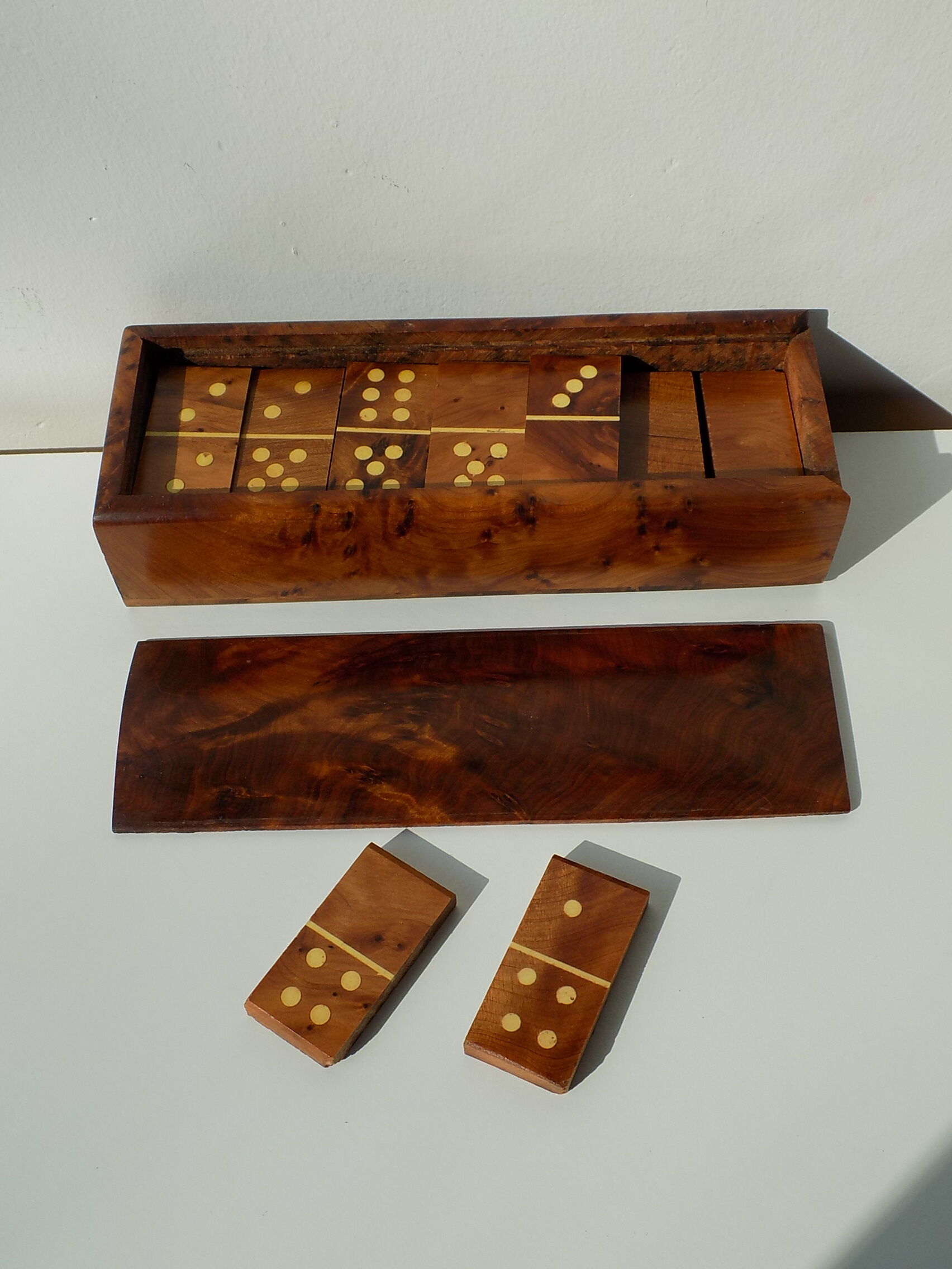 Ebony wooden domino game