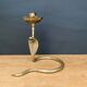 Brass candle holder in the shape of cobra -snake