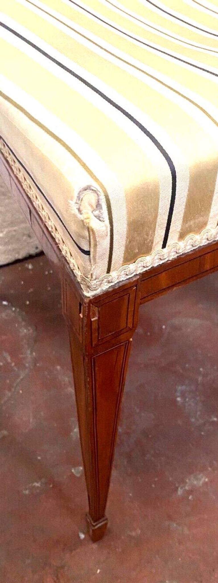 Louis XVI style bedroom chair in 19th century veneer wood