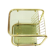 Vintage smoked glass trolley bar magazine rack side table milo baughman style italy 53cm
