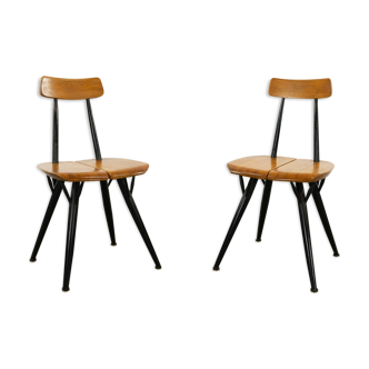 Pair of Pirkka chairs by Ilmari Tapiovaara for Laukaan Puu, 1955