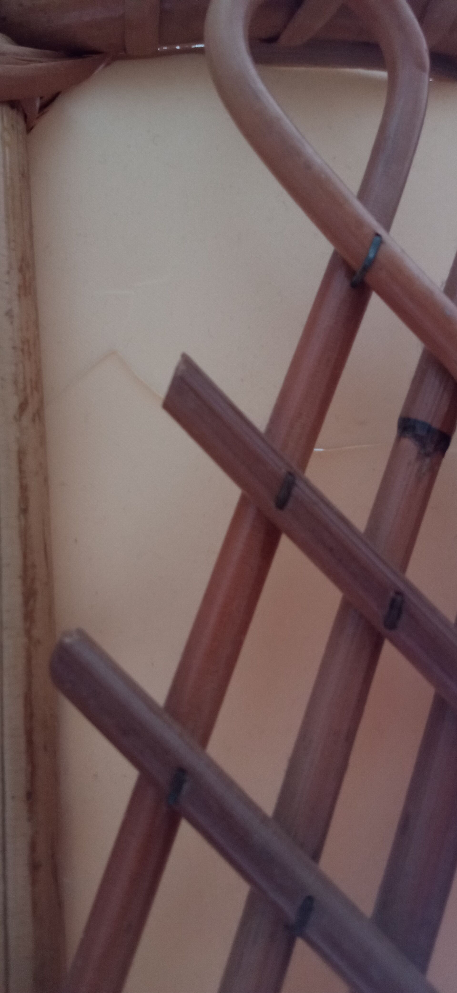 Pair of bamboo sconces 70s