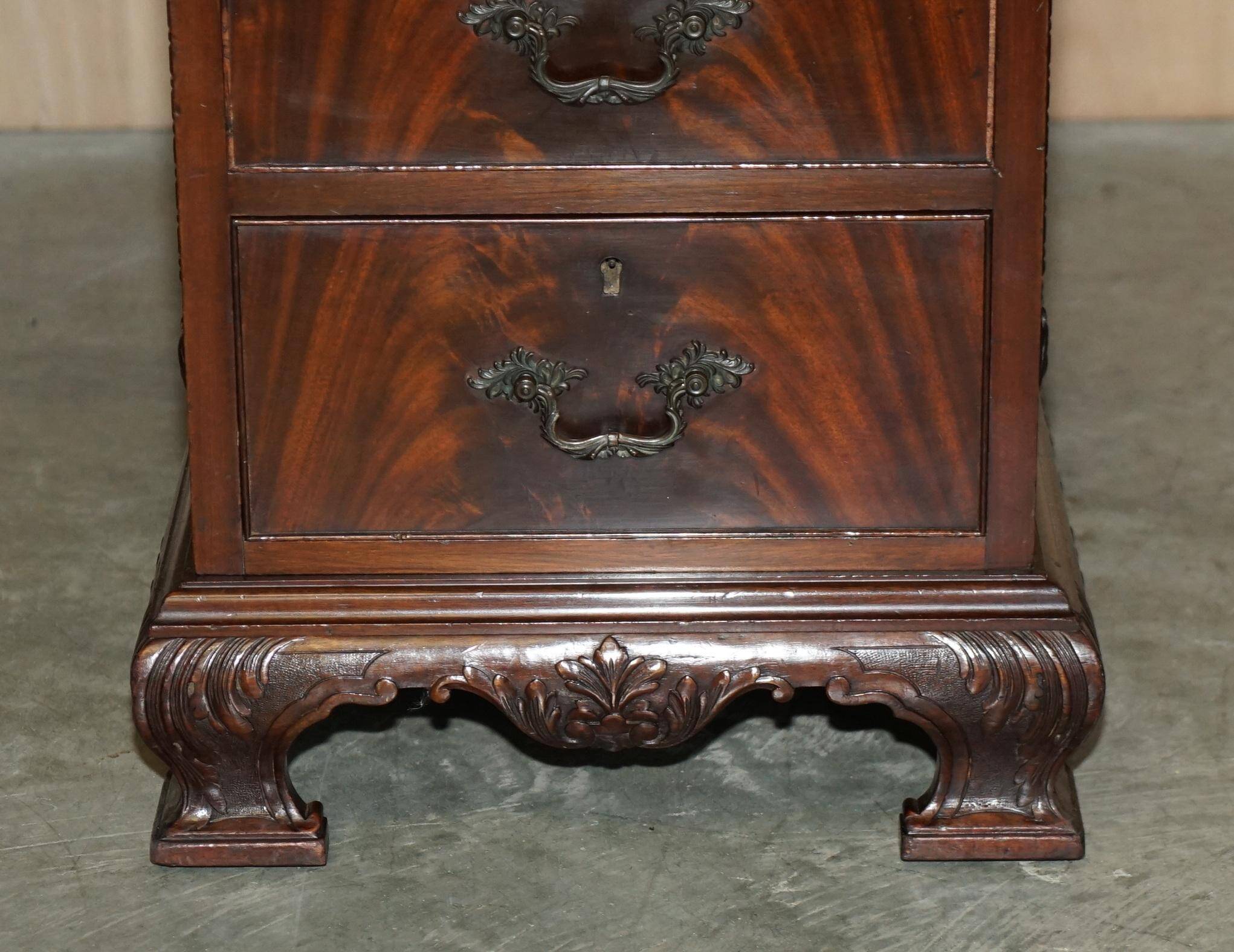 Thomas Chippendale Revival desk with a leather top