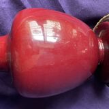 Baluster vase 19th century oxblood porcelain table lamp