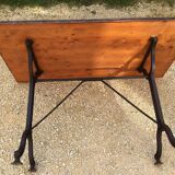 Cast iron and wood bistro table