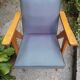Pair of bridge armchairs with compass feet