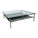 Table Basse Postmoderne en Verre et Acier par Metaform, 1990s