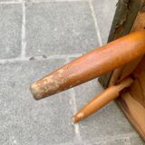 Vintage children's armchair in green skai