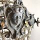 Empire-style hot air balloon chandelier with 6 lights and crystal drops
