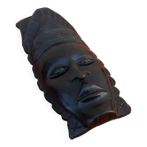 African Face Hanging Mask Ebony Wood
