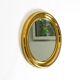 Beautiful, heavy, round Italian brass mirror from the 1960s