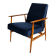 Armchair 'Lis', 1970s navy blue design by Henryk Lis