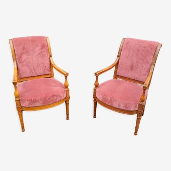 Paire de fauteuils directoire anciens