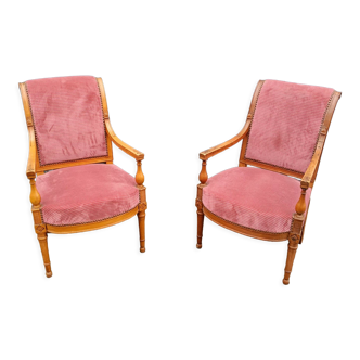 Paire de fauteuils directoire anciens