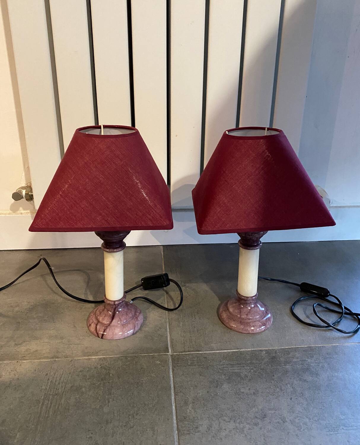 Pair of bedside lamps