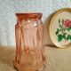 Vintage rosaline pink glass vase