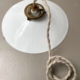 Opaline suspension with porcelain socket