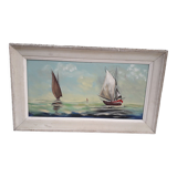 Signed marine painting